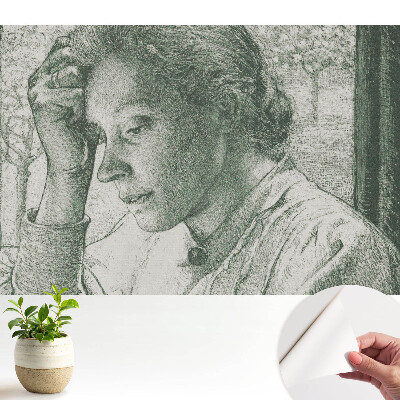 Nowoczesna fototapeta na wymiar Portret kobiety w zadumie