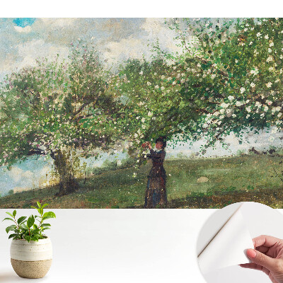 Fototapeta samoprzylepna do salonu Kwiatowe drzewo i kobieta