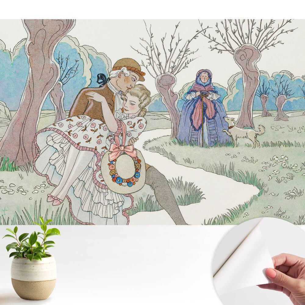 Fototapeta na wymiar do sypialni Romantyczny spacer wśród drzew