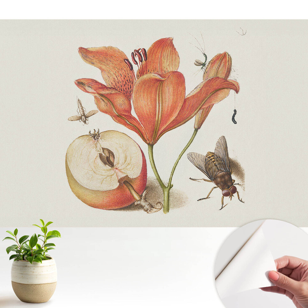 Fototapeta z nadrukiem samoprzylepna Kwiaty owady owoce harmonia natury