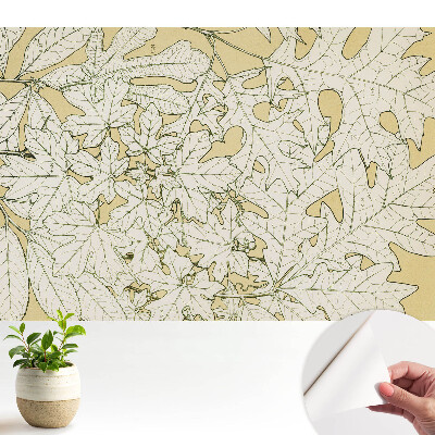 Tapeta fotograficzna samoprzylepna Rysunek botaniczny liści drzewa