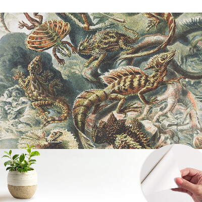 Tapeta fotograficzna samoprzylepna Bajeczne jaszczurki wzorzysta natura