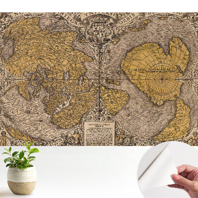 Fototapeta samoprzylepna do salonu Zabytkowa mapa świata