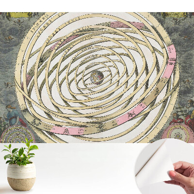 Fototapeta na wymiar do sypialni Historyczne sfery niebieskie z planetami