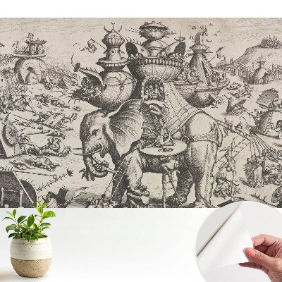 Fototapeta do salonu Surrealistyczna bitwa pełna szczegółów