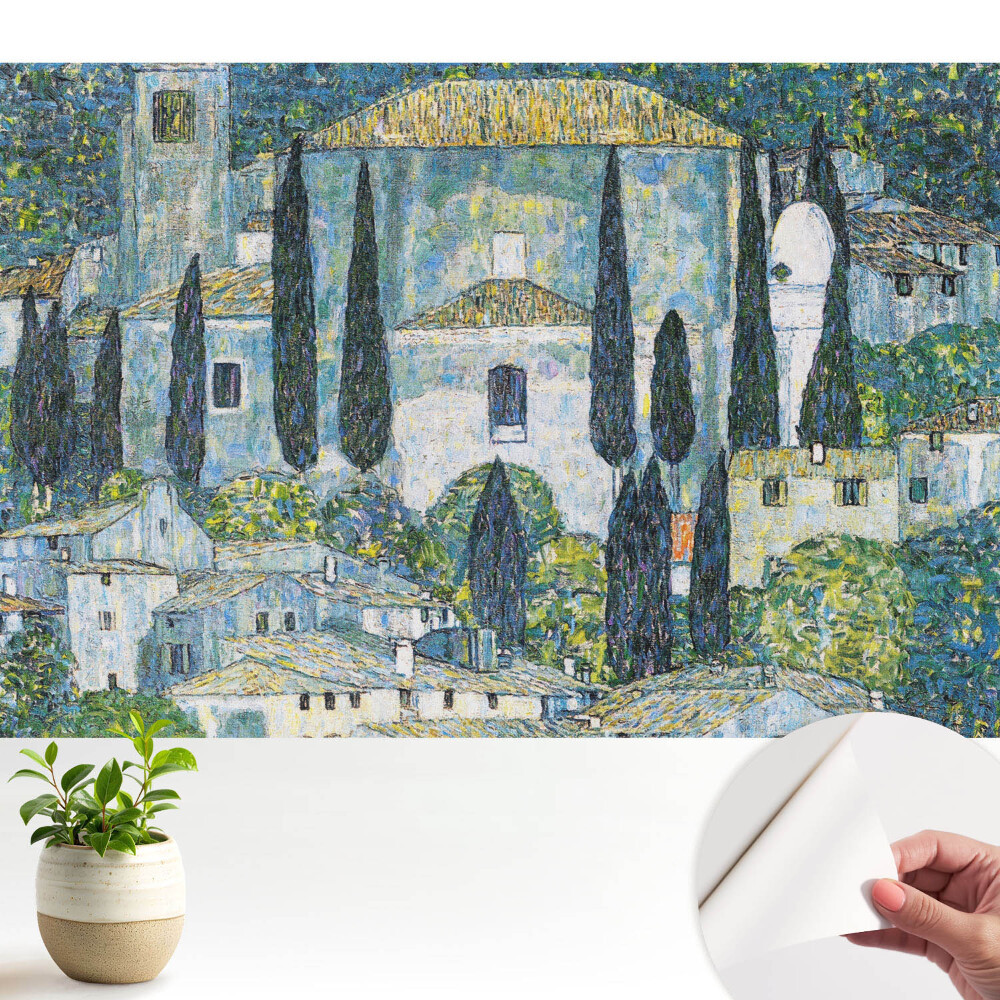 Fototapeta do salonu Śródziemnomorskie miasteczko pełne zieleni