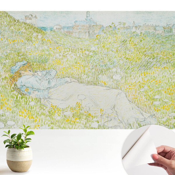 Nowoczesna fototapeta na wymiar Odpoczynek na łące spokój i harmonia