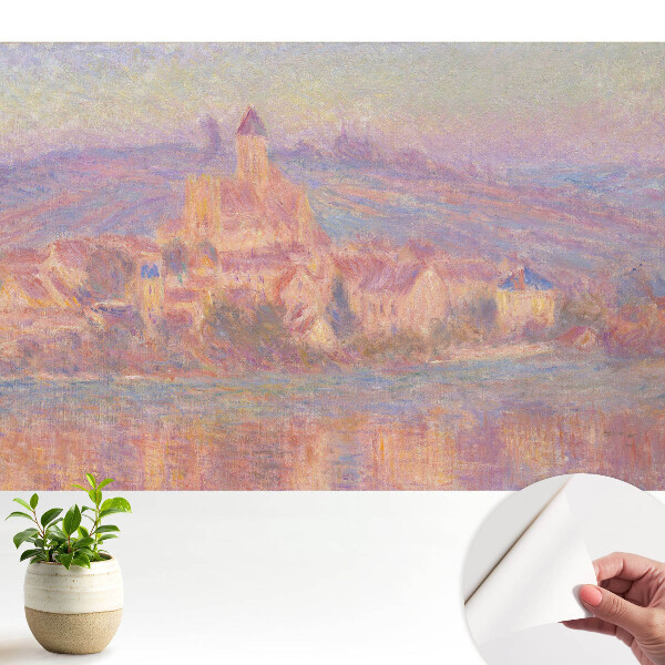 Fototapeta na wymiar do sypialni Pastelowe miasteczko na wzgórzach