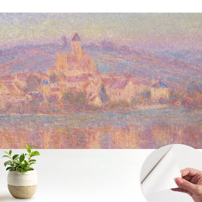 Fototapeta na wymiar do sypialni Pastelowe miasteczko na wzgórzach