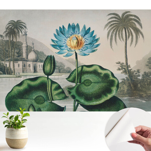 Tapeta fotograficzna samoprzylepna Egzotyczna lilia w tropikalnym otoczeniu