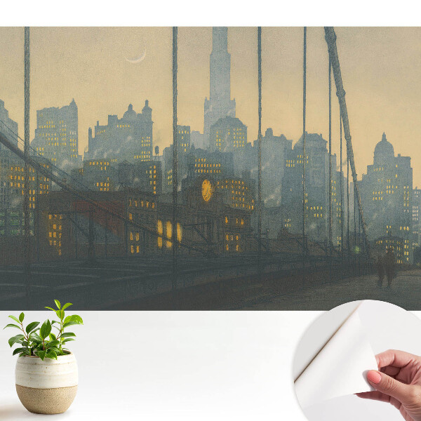 Fototapeta samoprzylepna do salonu Nocne miasto pełne świateł