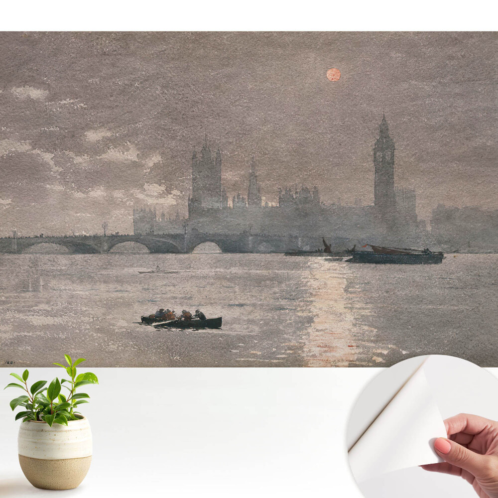 Fototapeta do salonu Miejski zmierzch rzeka refleksy kolorów