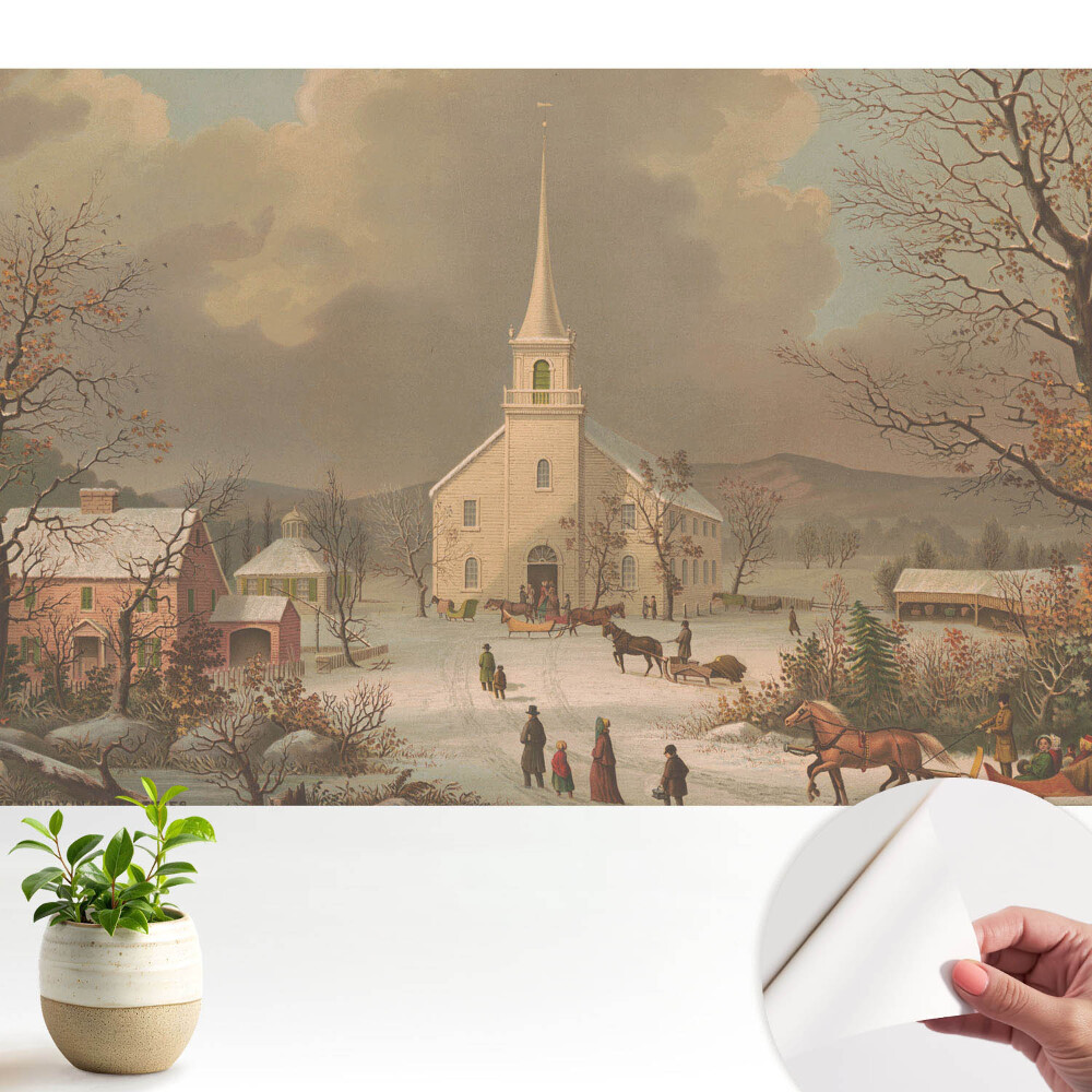 Nowoczesna fototapeta na wymiar Zimowa scenka rodzajowa