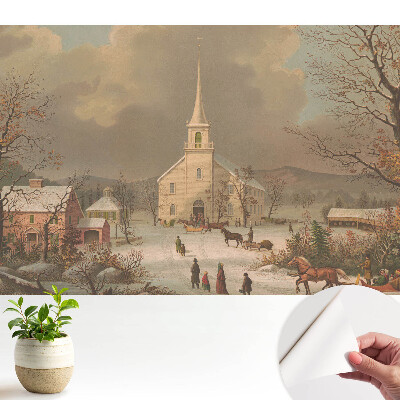 Nowoczesna fototapeta na wymiar Zimowa scenka rodzajowa