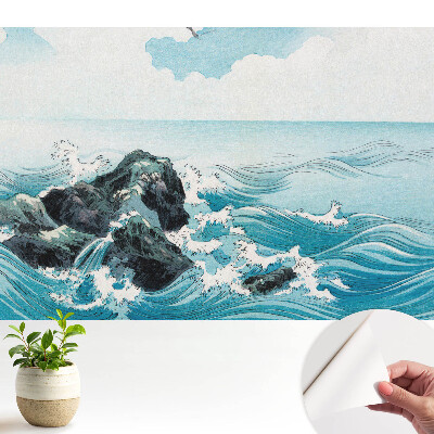 Fototapeta samoprzylepna do salonu Oceaniczne fale i niebo