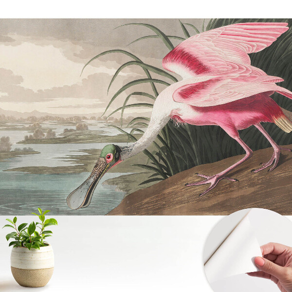 Tapeta fotograficzna samoprzylepna Sielanka z flamingiem