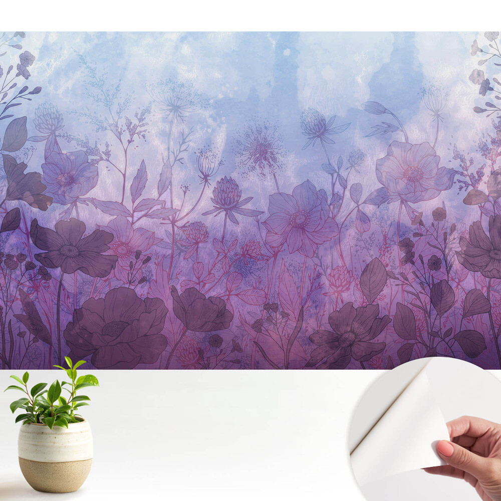 Tapeta fotograficzna samoprzylepna Eteryczna kompozycja kwiatowa