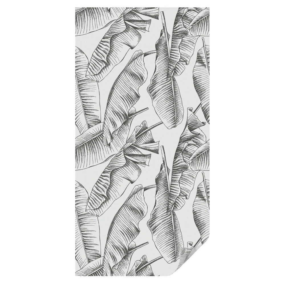 Mleczna folia na okno witraż Tropikalne liście