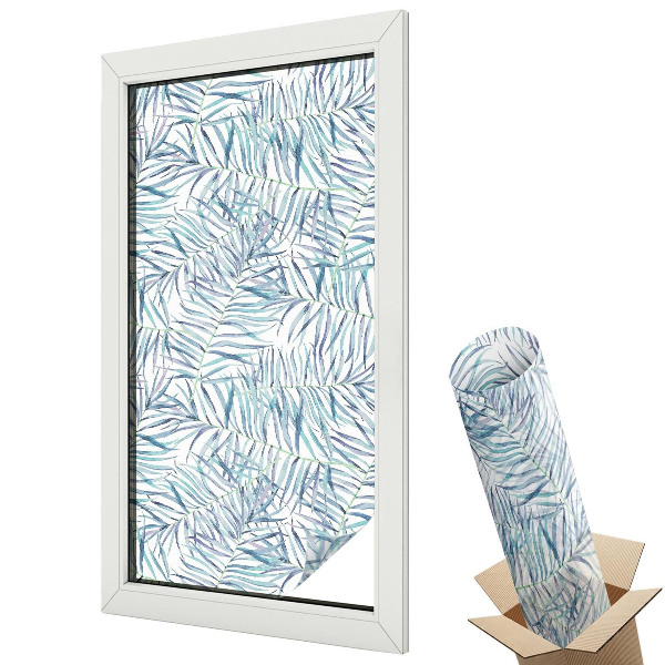 Witraż naklejka na okno Botaniczny wzór