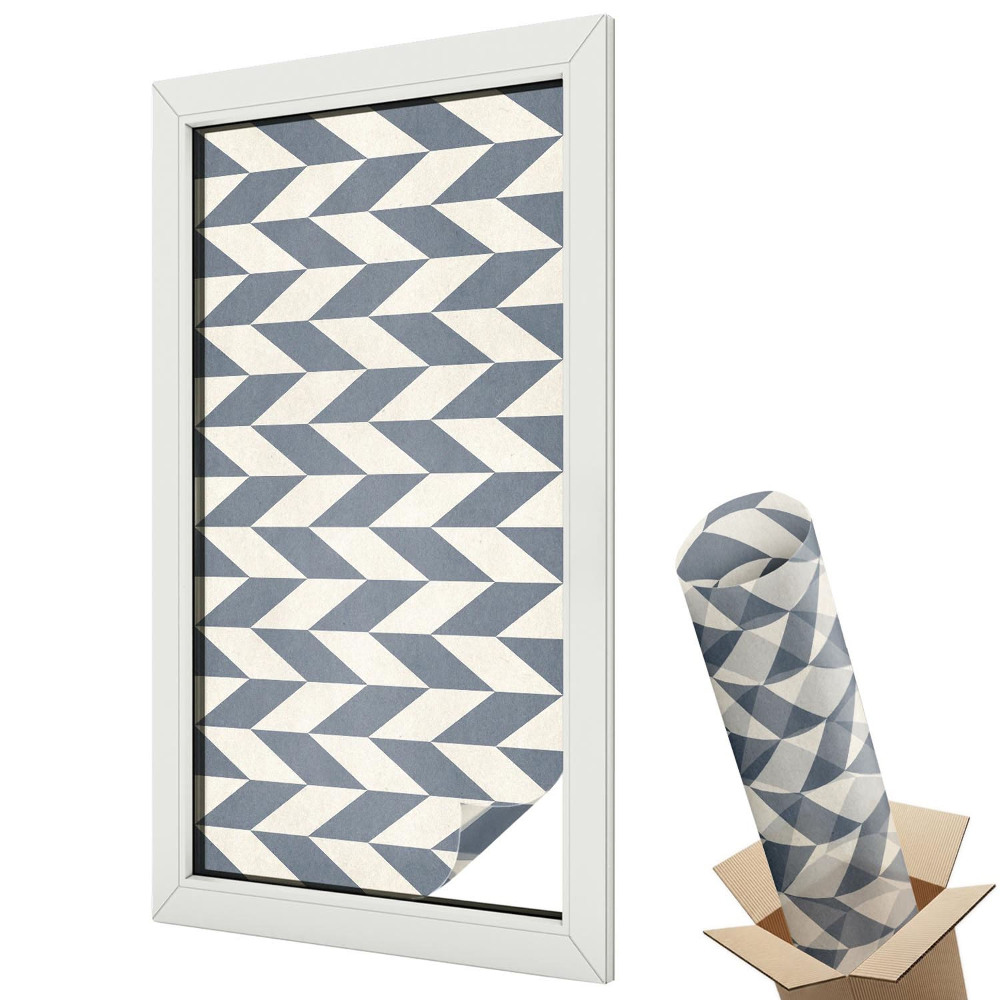 Mleczna folia na okno witraż Geometryczna iluzja