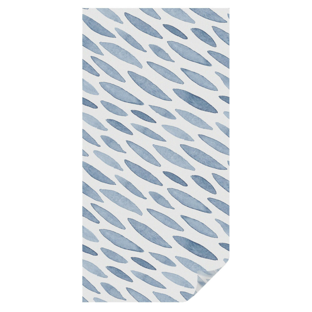 Witraż naklejka na okno Niebieskie pociągnięcia