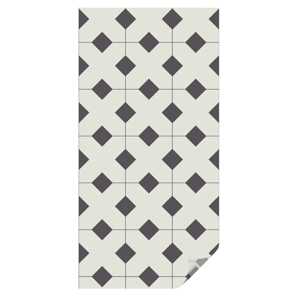 Dekoracyjna folia okienna Diamenty czarno-białe