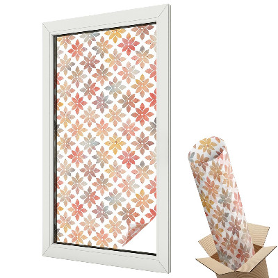 Mleczna folia na okno witraż Kwiatowe piękno