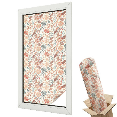 Witraż naklejka na okno Kwiatowa kompozycja