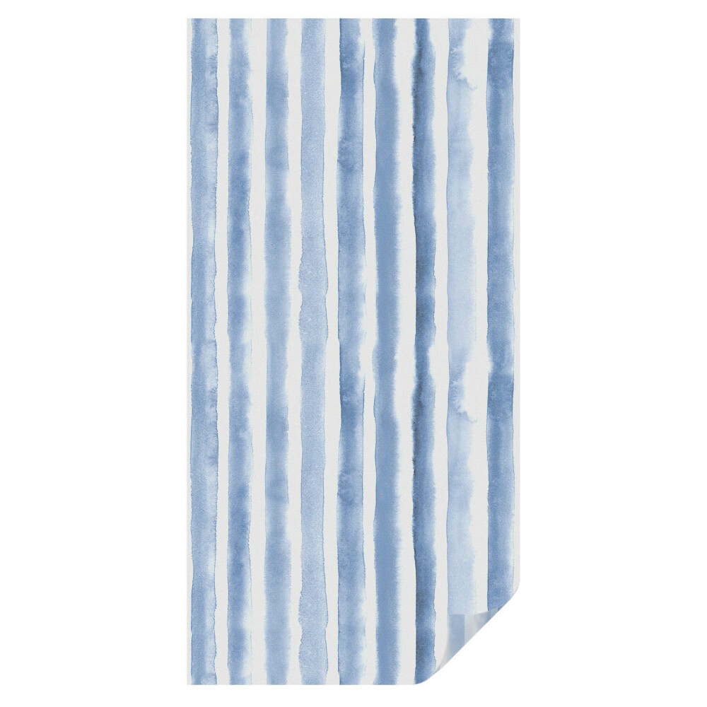 Witraż naklejka na okno Błękitne pasy