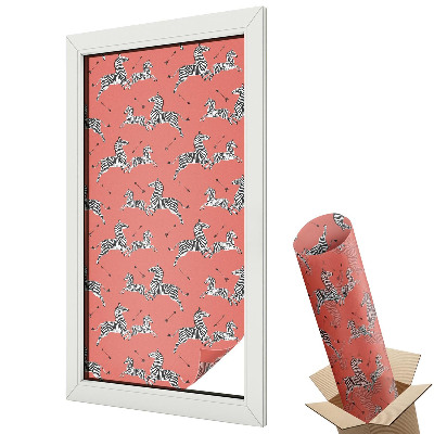 Dekoracyjna folia okienna Zebra motyw