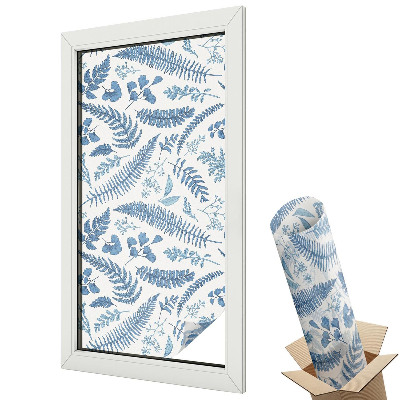 Witraż naklejka na okno Botaniczny wzór