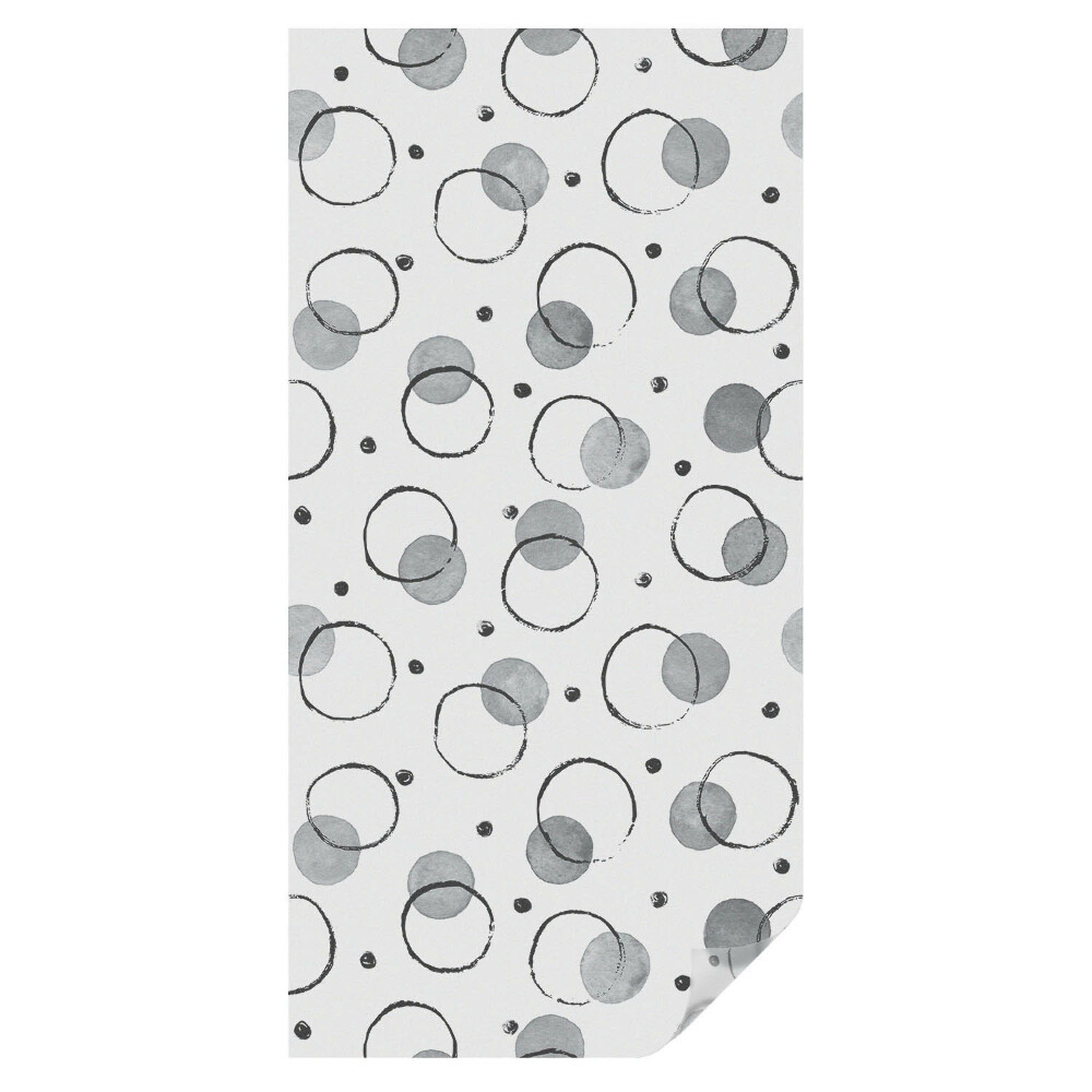 Witraż naklejka na okno Szare koła