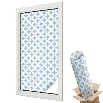 Mleczna folia na okno witraż Geometryczna elegancja