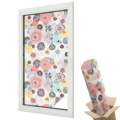 Dekoracyjna folia okienna Kolorowy kwiat