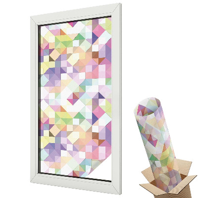 Mleczna folia na okno witraż Abstrakcyjna mozaika