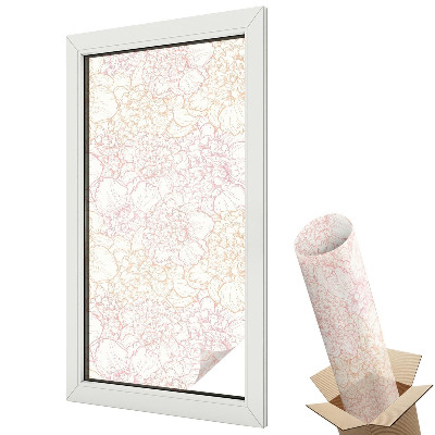 Mleczna folia na okno witraż Kwiatowa elegancja