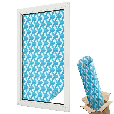 Mleczna folia na okno witraż Geometryczne sześciany