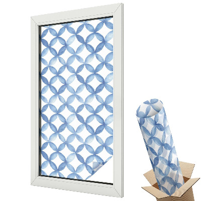 Witraż naklejka na okno Geometryczne kwiaty