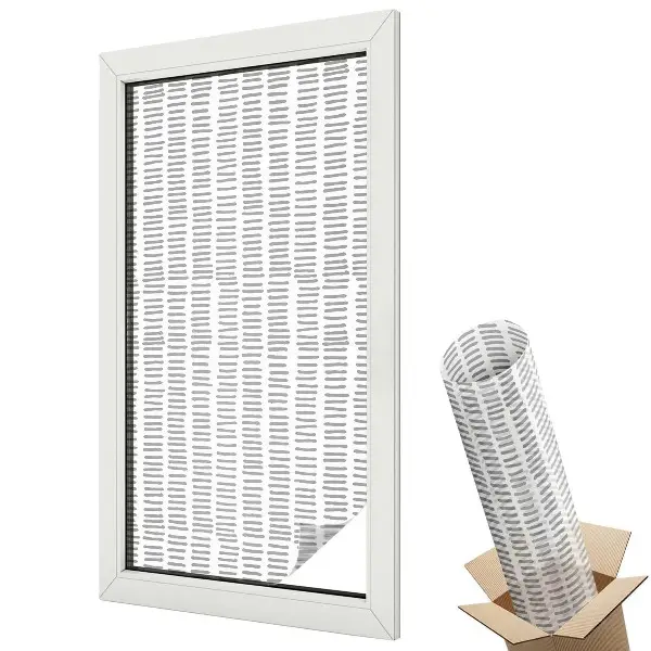 Mleczna folia na okno witraż Minimalistyczne linie