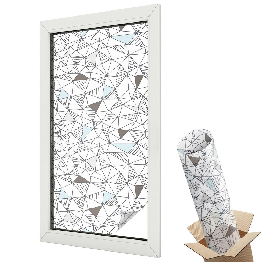 Witraż naklejka na okno Abstrakcyjne kształty