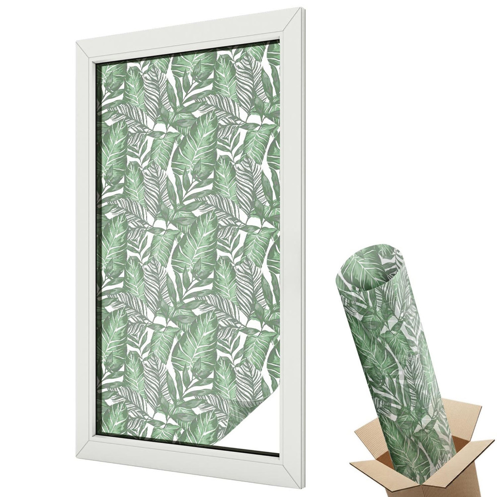 Dekoracyjna folia okienna Zielona harmonia