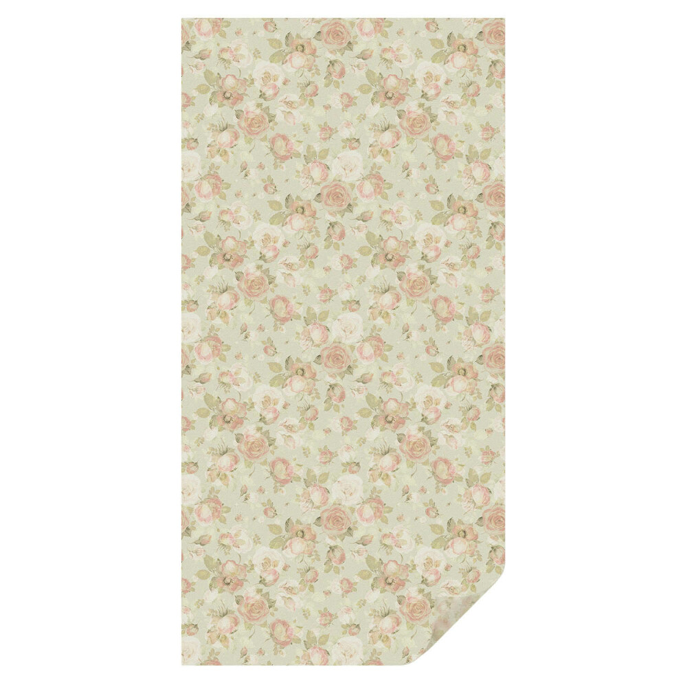 Mleczna folia na okno witraż Kwiatowa elegancja