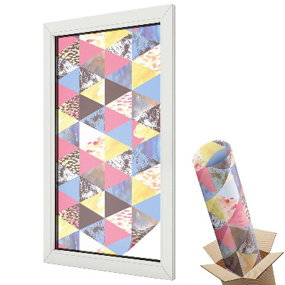 Dekoracyjna folia okienna Kolorowe trójkąty