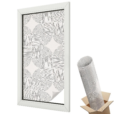 Mleczna folia na okno witraż Spokojna symetria