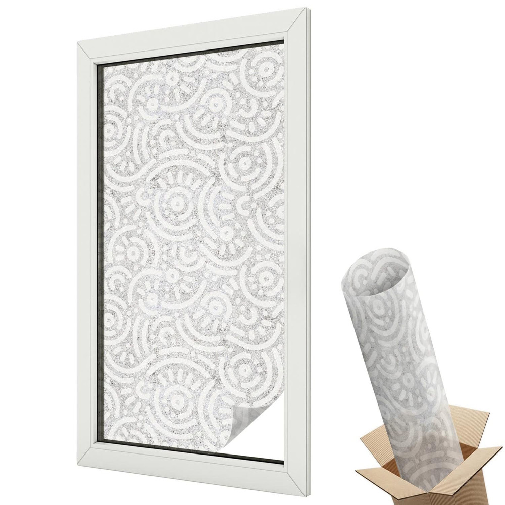 Mleczna folia na okno witraż Geometryczna abstrakcja