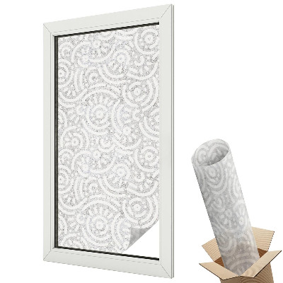 Mleczna folia na okno witraż Geometryczna abstrakcja