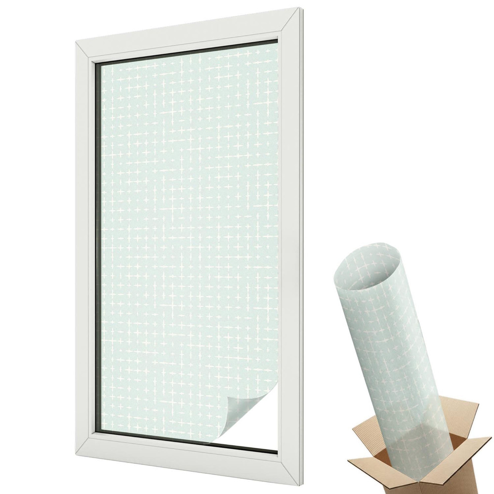 Mleczna folia na okno witraż Geometryczna symetria