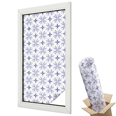 Mleczna folia na okno witraż Fioletowe wzory