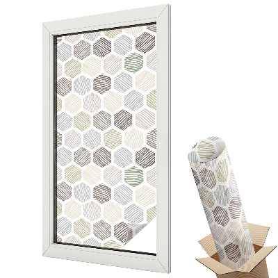 Witraż naklejka na okno Geometryczne fale