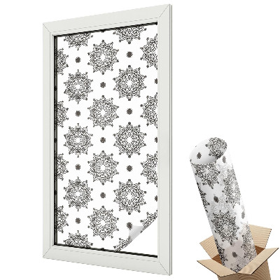 Witraż naklejka na okno Klasyczne rozety